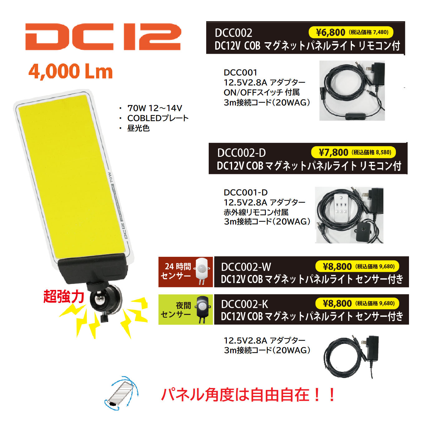 福袋 売れ残り ムサシトレイディングオフィス】DC12 Cobシステムパネルライト ライト・ランタン