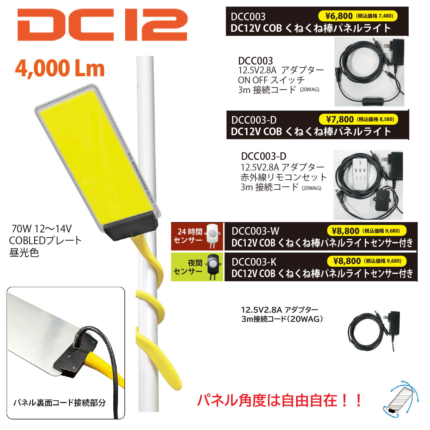 【コンビニ受取対応商品】 ムサシトレイディングオフィス】DC12 Cobシステムパネルライト ライト・ランタン